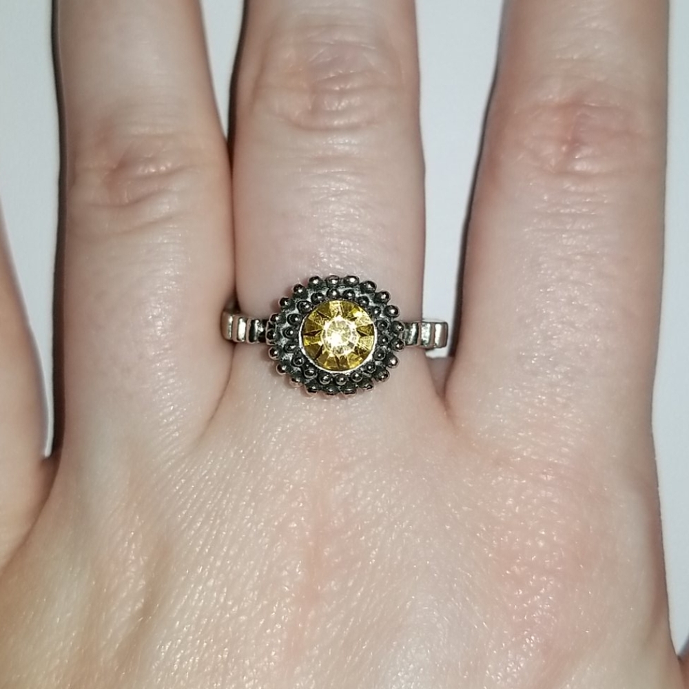 Yellow CZ Ring